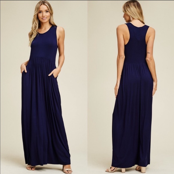 Dresses & Skirts - ✨ RESTOCKED ✨NAVY TANK MAXI DRESS